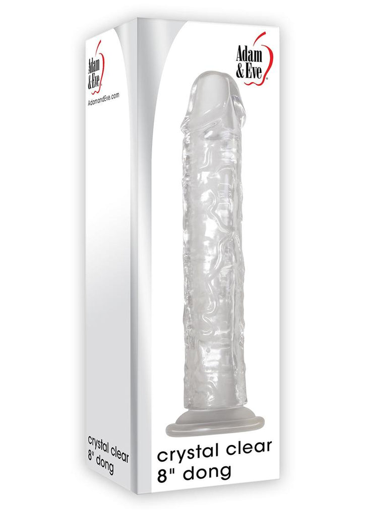 Adam and Eve Crystal Clear Dong - Clear - 8in