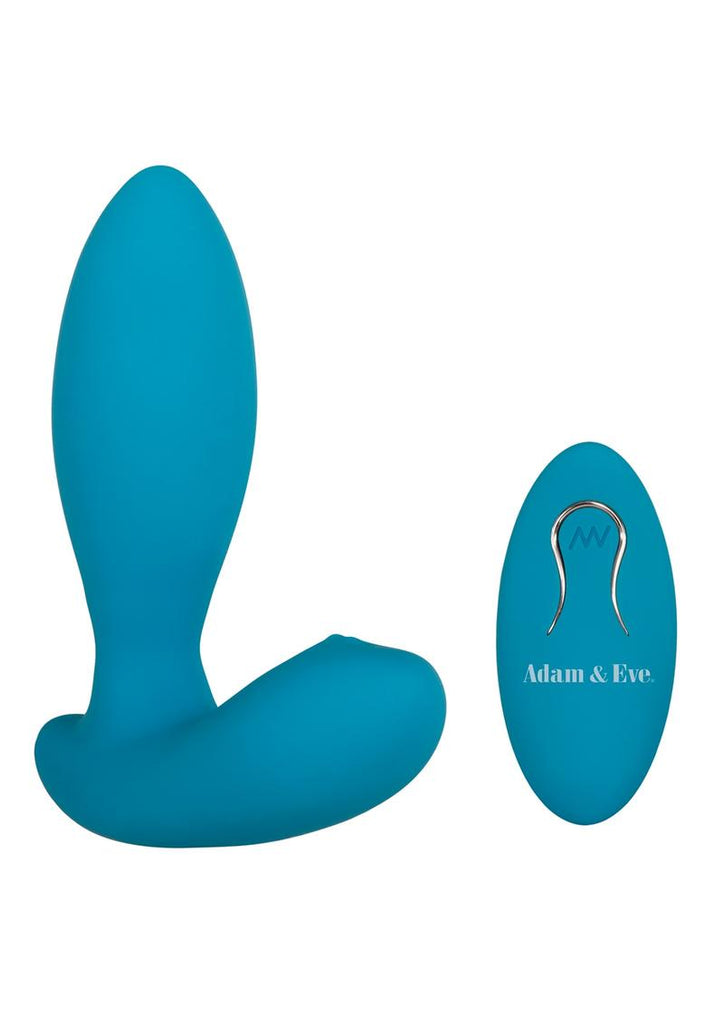 Adam and Eve - Eve's G-Spot Thumper with Clit Motion Silicone Rechargeable Remote Control Massager - Teal