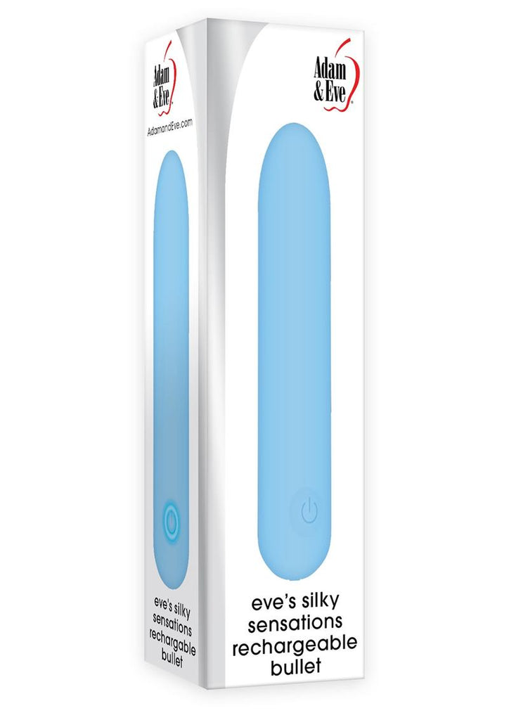 Adam and Eve - Eve's Silky Sensations Silicone Rechargeable Bullet - Blue