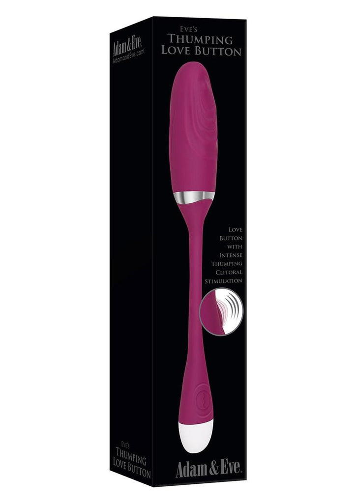 Adam and Eve - Eve's Thumping Love Button Rechargeable Silicone Bullet - Purple
