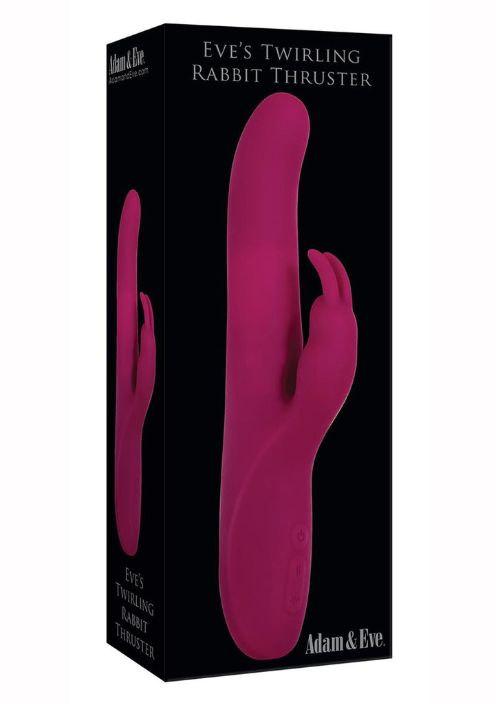 Adam and Eve - Eve's Twirling Rabbit Thruster Silicone Rechargeable Vibrator - Red