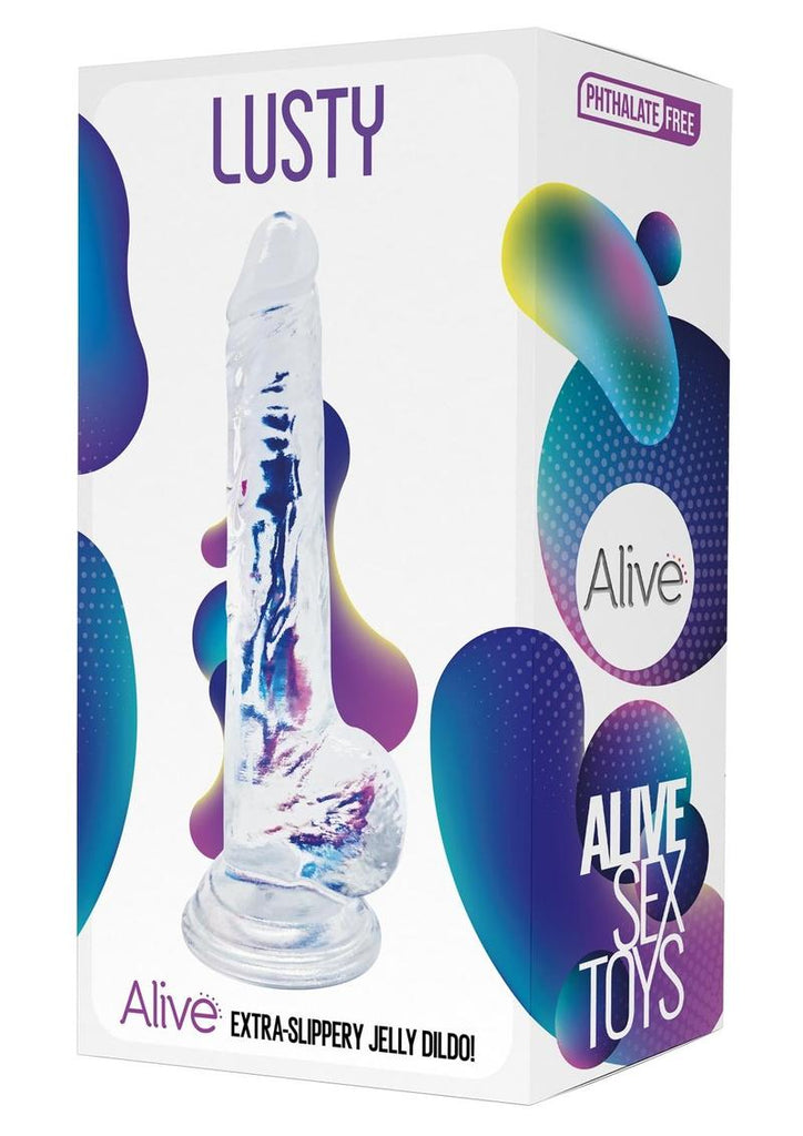 Alive Lusty Jelly Dildo - Clear - 5.1in