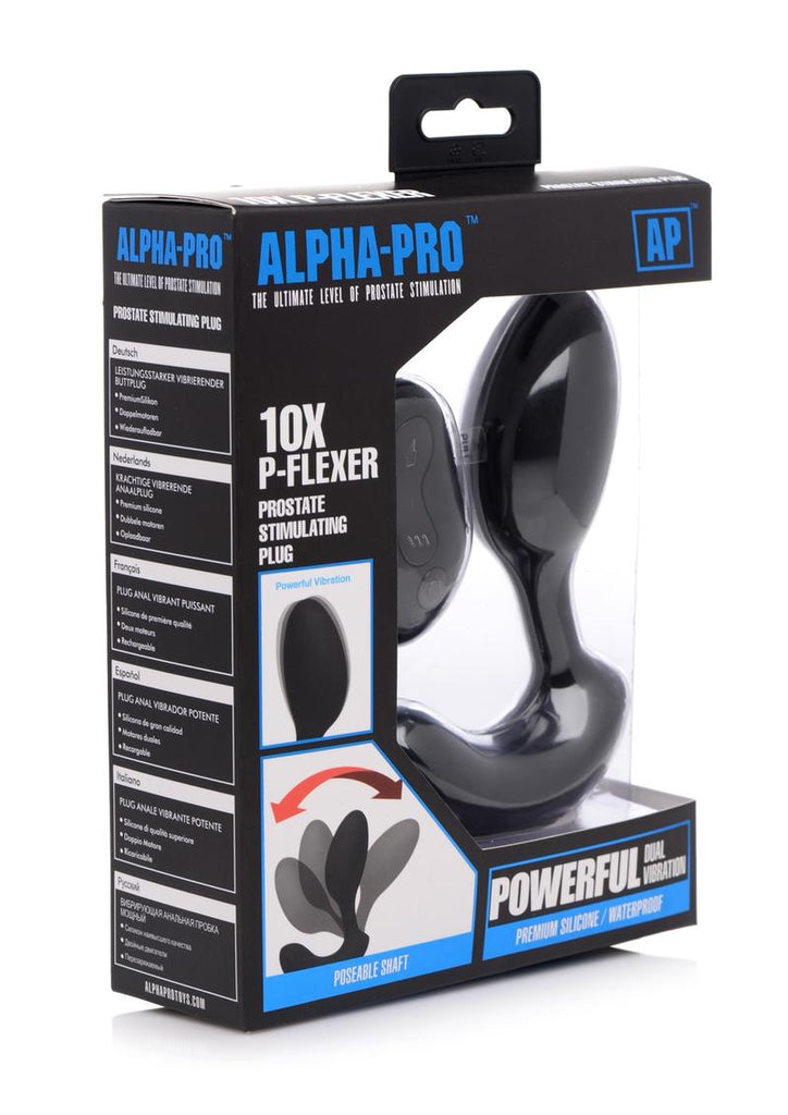 Alpha-Pro P-Flexer Prostate Stimulating Plug - Black