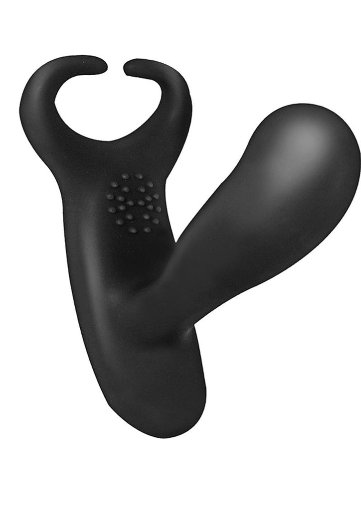 Anal-Ese Collection P-Spot Warming Silicone Prostate and Testicle Stimulator with Remote Control - Black