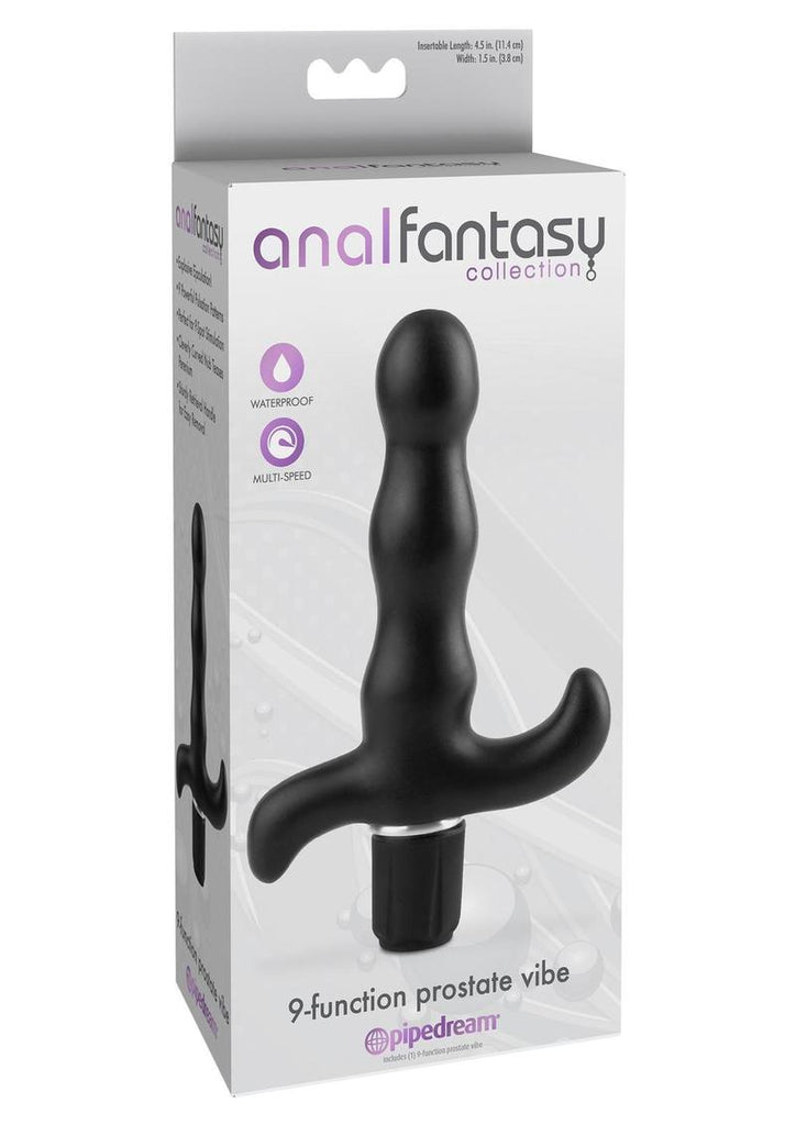 Anal Fantasy Collection 9 Function Prostate Vibe Waterproof - Black - 4.5in