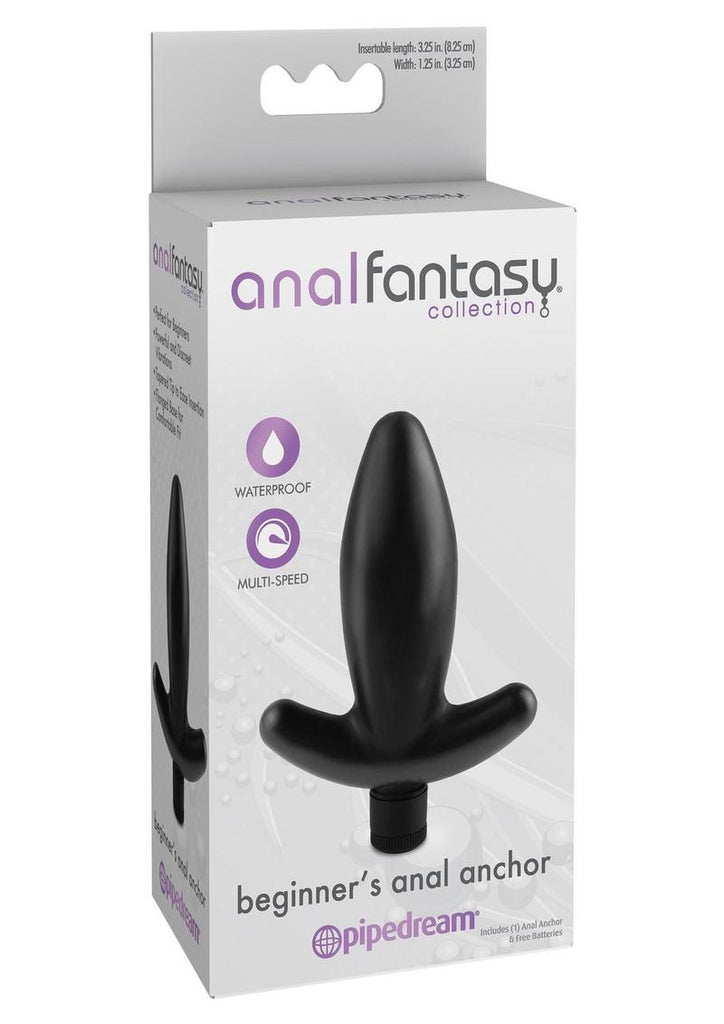 Anal Fantasy Collection Beginner's Anal Anchor Vibe Waterproof - Black - 3.25in