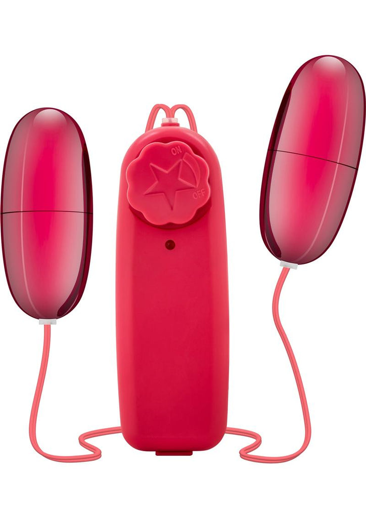B Yours Double Pop Eggs with Remote Control - Cerise - Pink