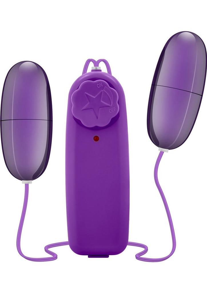B Yours Double Pop Eggs with Remote Control - Plum/Purple