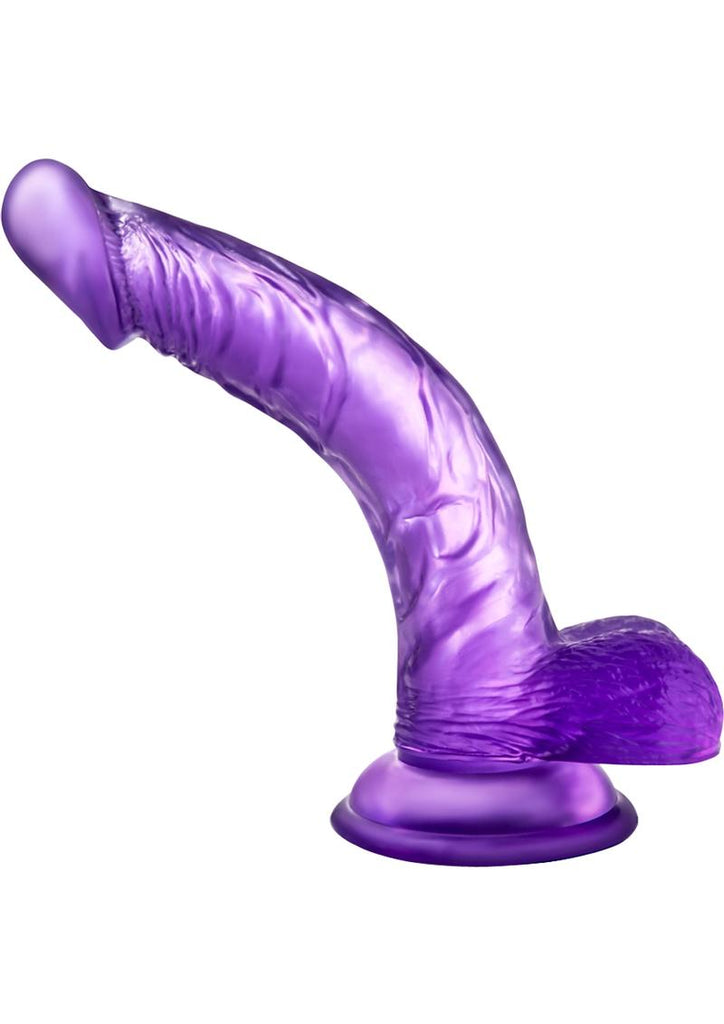 B Yours Sweet N' Hard 7 Dildo with Balls - Purple - 8in