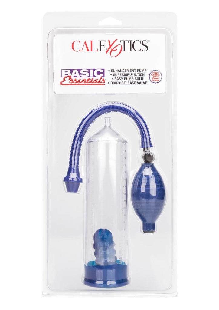 Basic Essentials Penis Pump - Blue/Clear