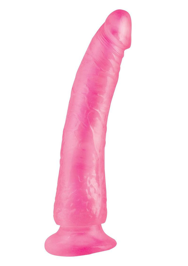 Basix Dong Slim 7 with Suction Cup - Pink - 7in