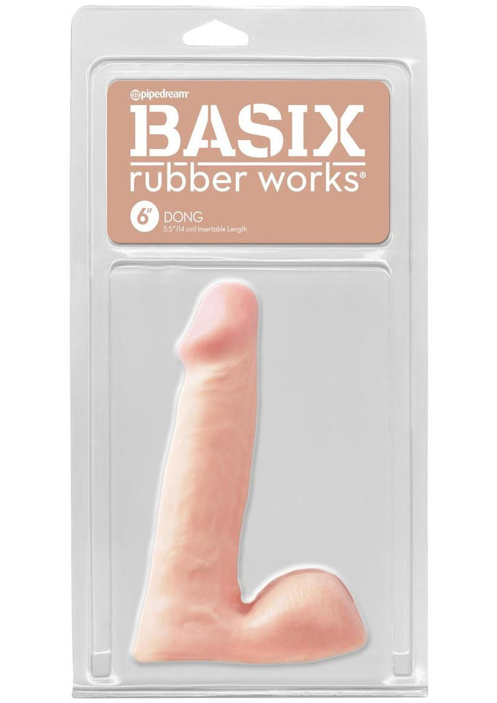 Basix Rubber Works Dong - Flesh - 6in