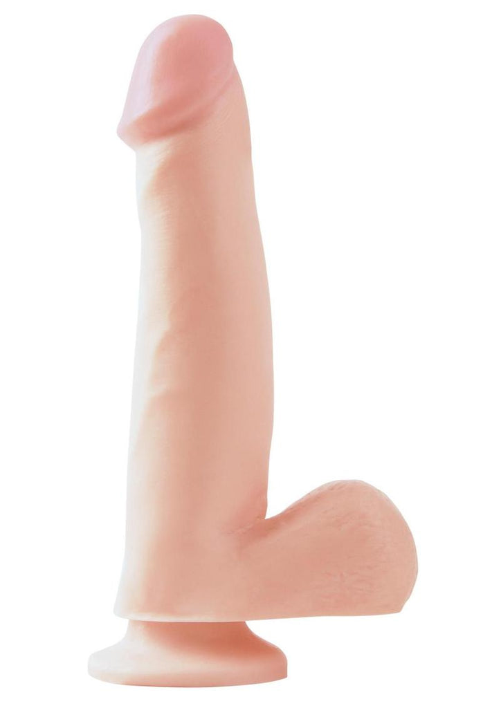 Basix Rubber Works Dong with Suction Cup - Flesh - 7.5in