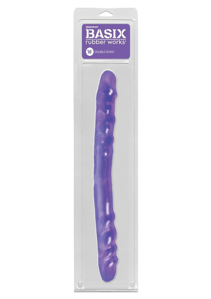 Basix Rubber Works Double Dong - Purple - 16in