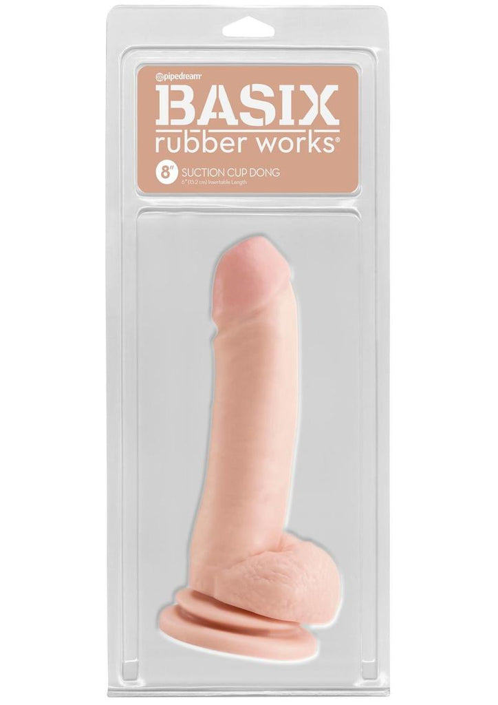 Basix Rubber Works Suction Cup Dong - Flesh - 8in