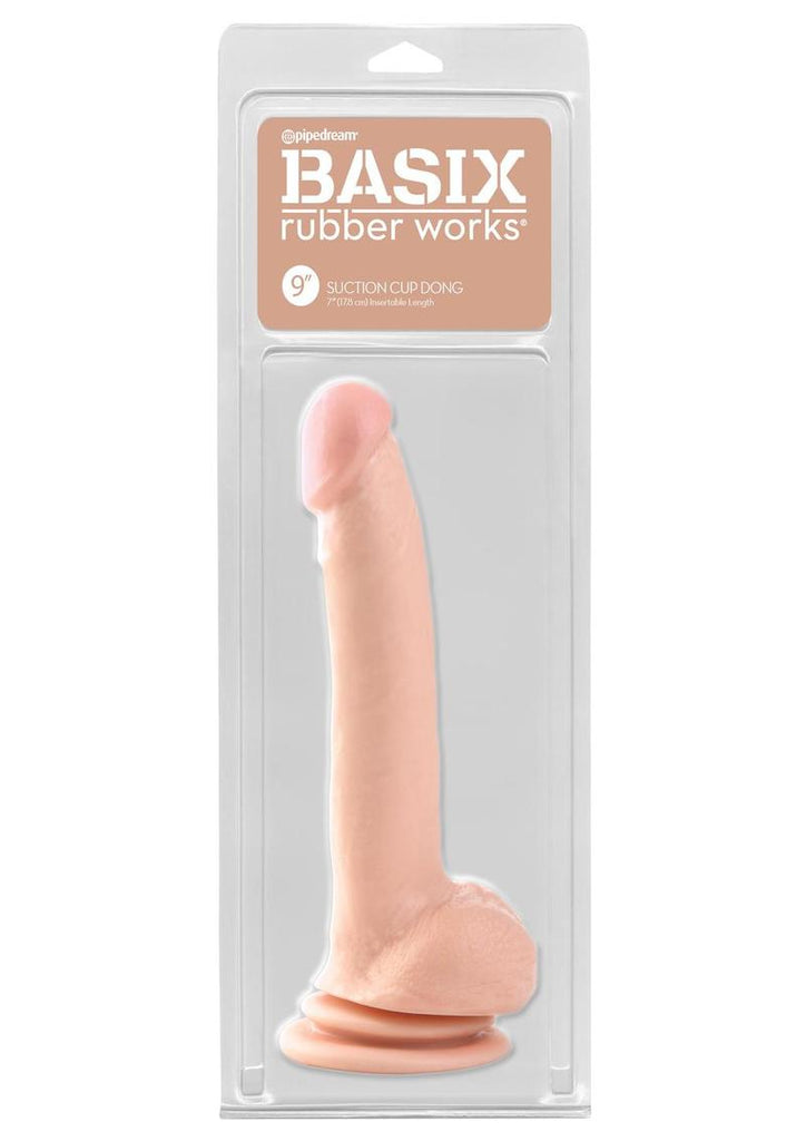 Basix Rubber Works Suction Cup Dong - Flesh - 9in
