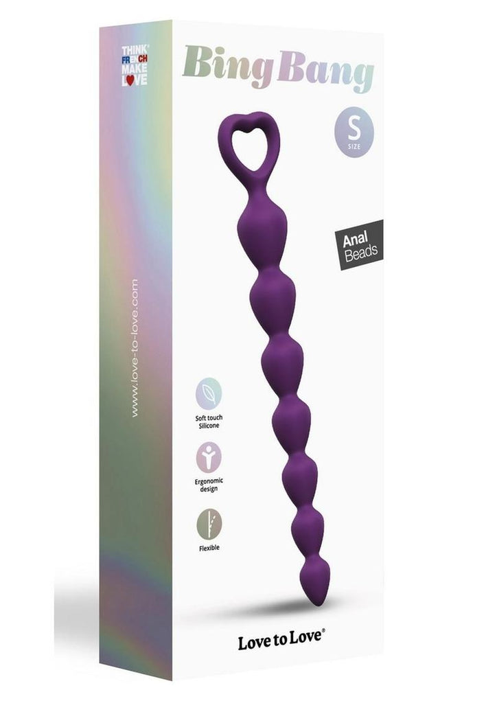 Bing Bang Silicone Anal Beads - Purple/Purple Rain - Small