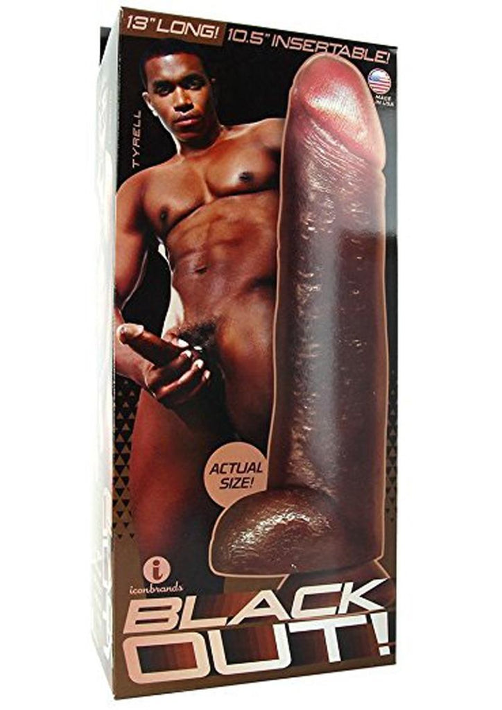 Blackout! Realistic Cock Dildo - Chocolate - 12.75in