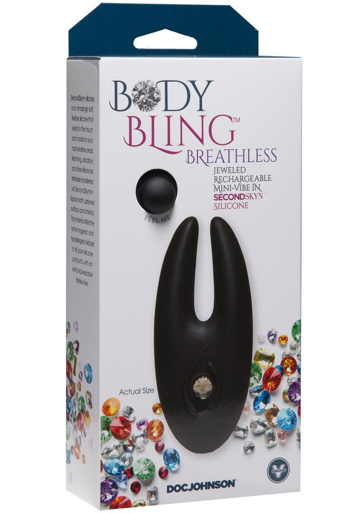 Body Bling Breathless Mini Vibe Silver Multispeed Waterproof - Silver