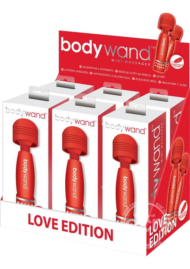 Bodywand Mini Wand Massager Love Edition Counter - Red - 6 Per Display/Display