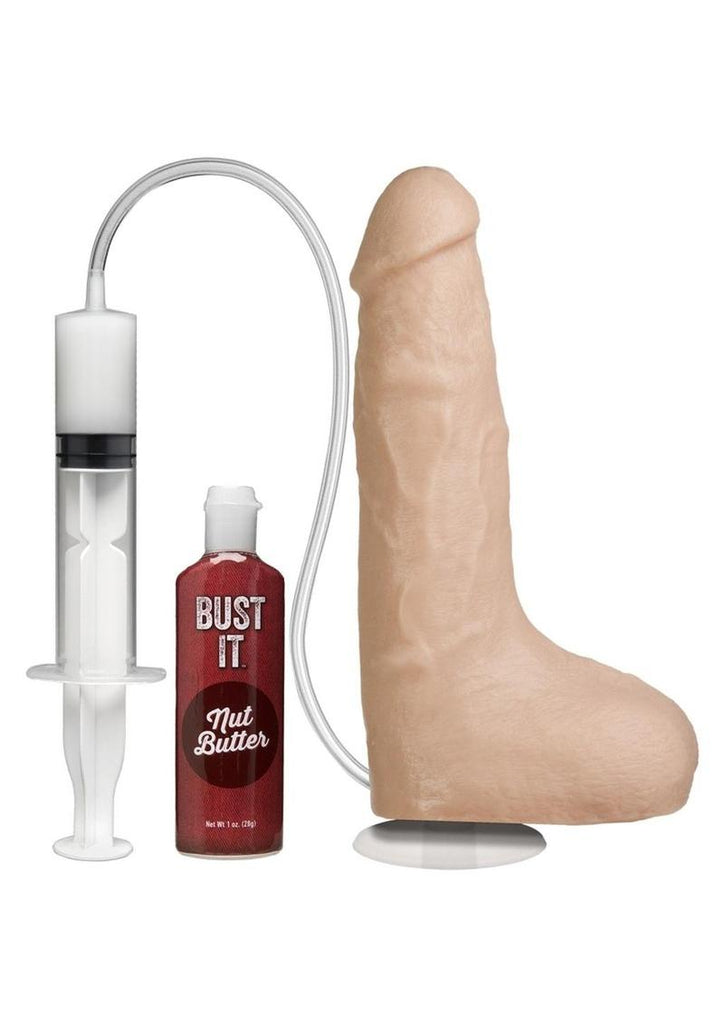 Bust It Squirting Dildo - Vanilla/White - 8.5in