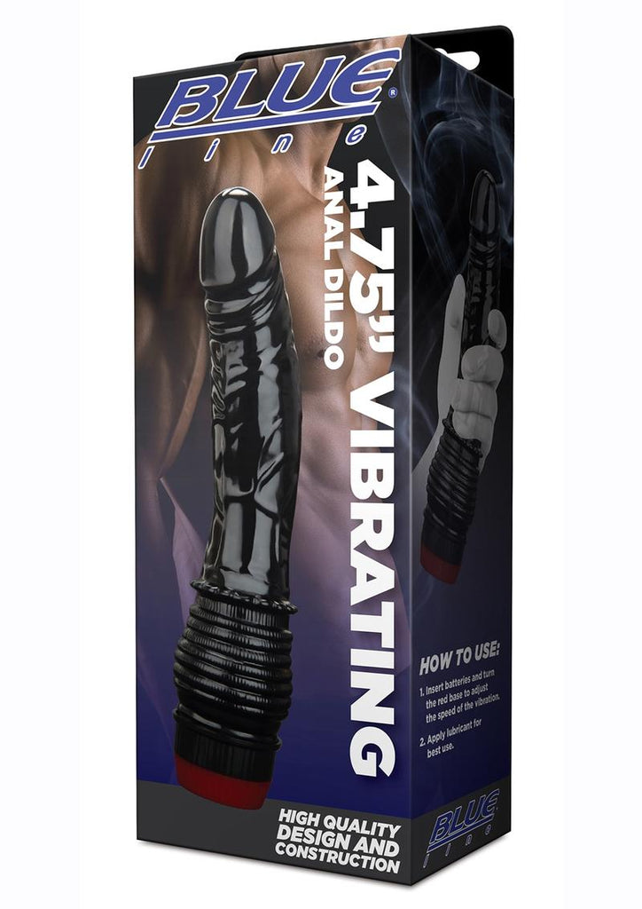 C and B Gear Vibrating Anal Dildo - Black - 4.75in