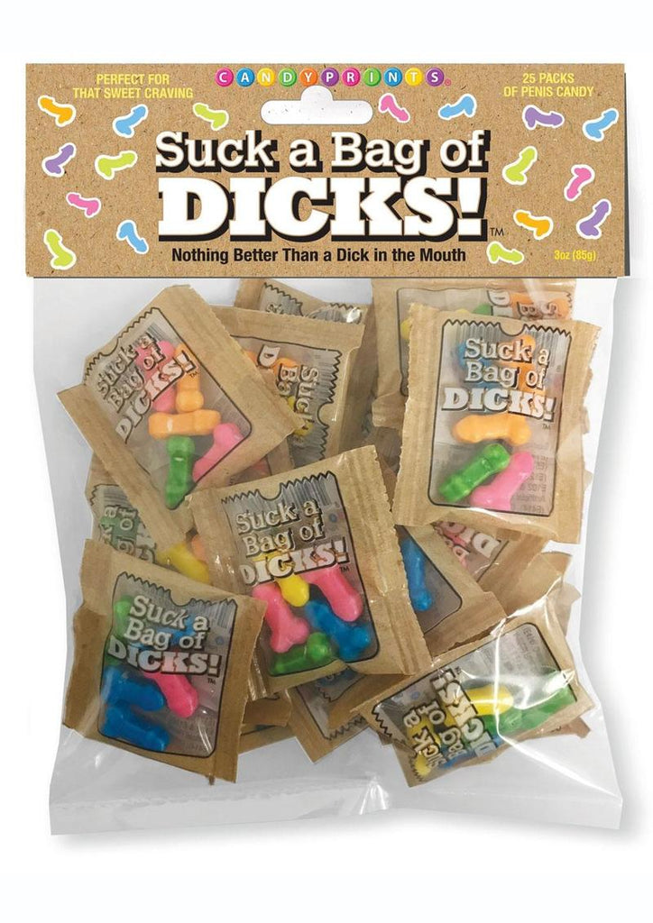 Candyprints Suck A Bag Of Dicks Assorted Flavors - 25 Packs/Per Bag