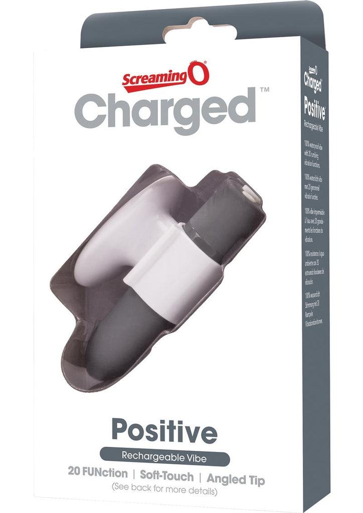 Charged Positive Rechargeable Waterproof Vibe - Grey