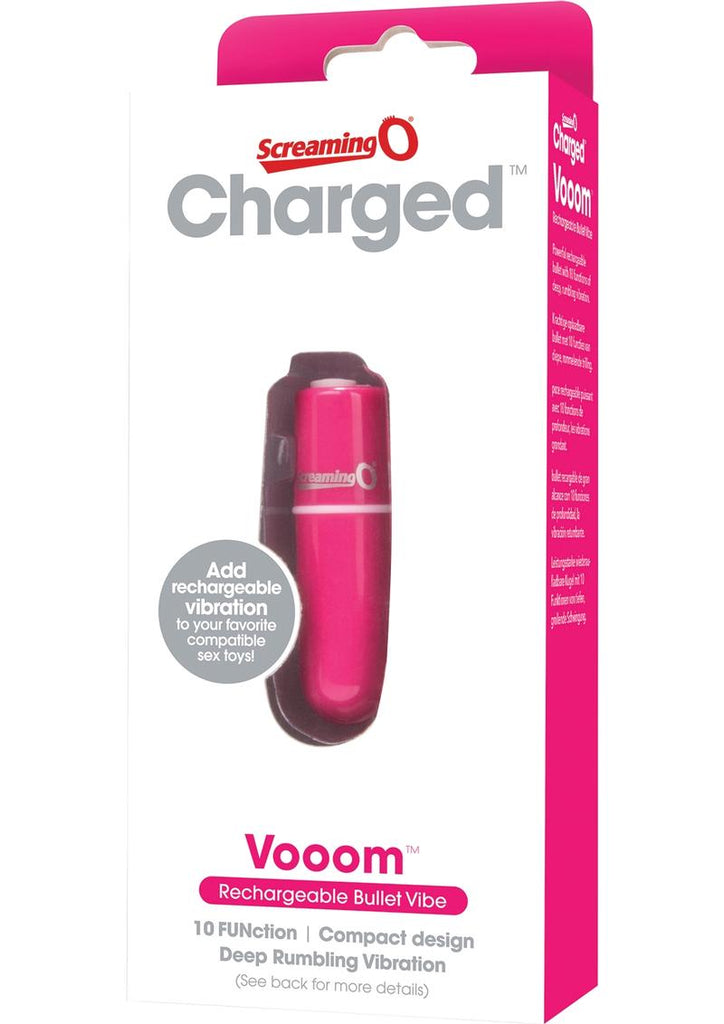 Charged Vooom Rechargeable Bullet Vibe Waterproof - Pink