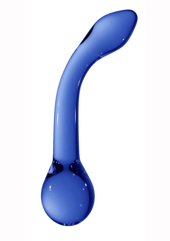 Chrystalino G-Rider Glass Wand Dildo - Blue - 7in