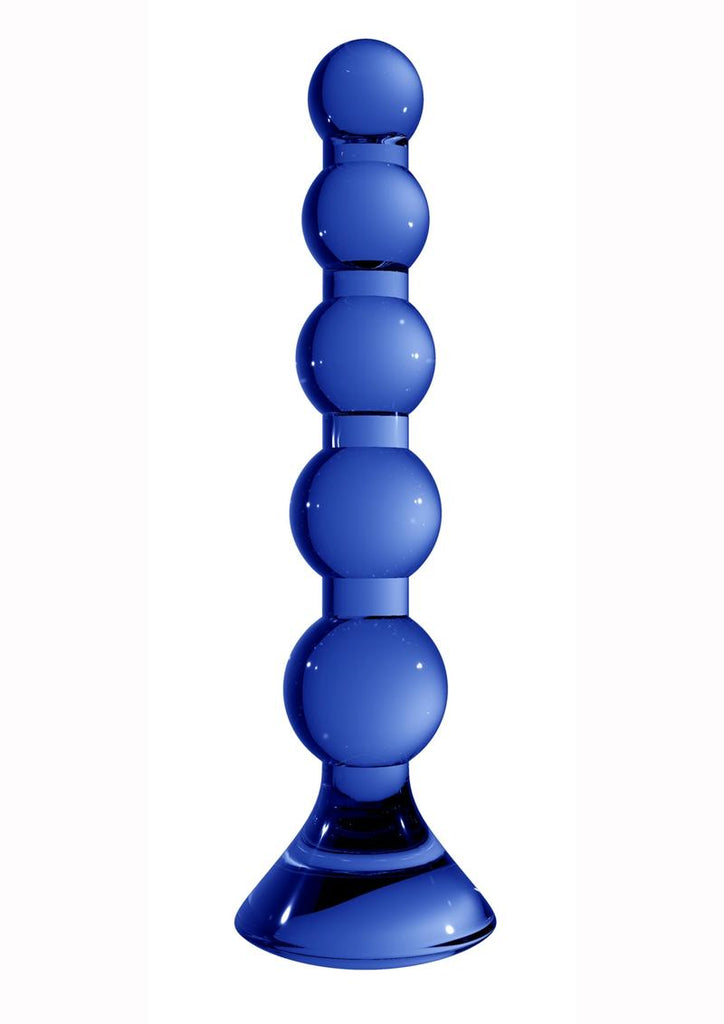 Chrystalino Stretch Glass Wand Dildo - Blue - 7in