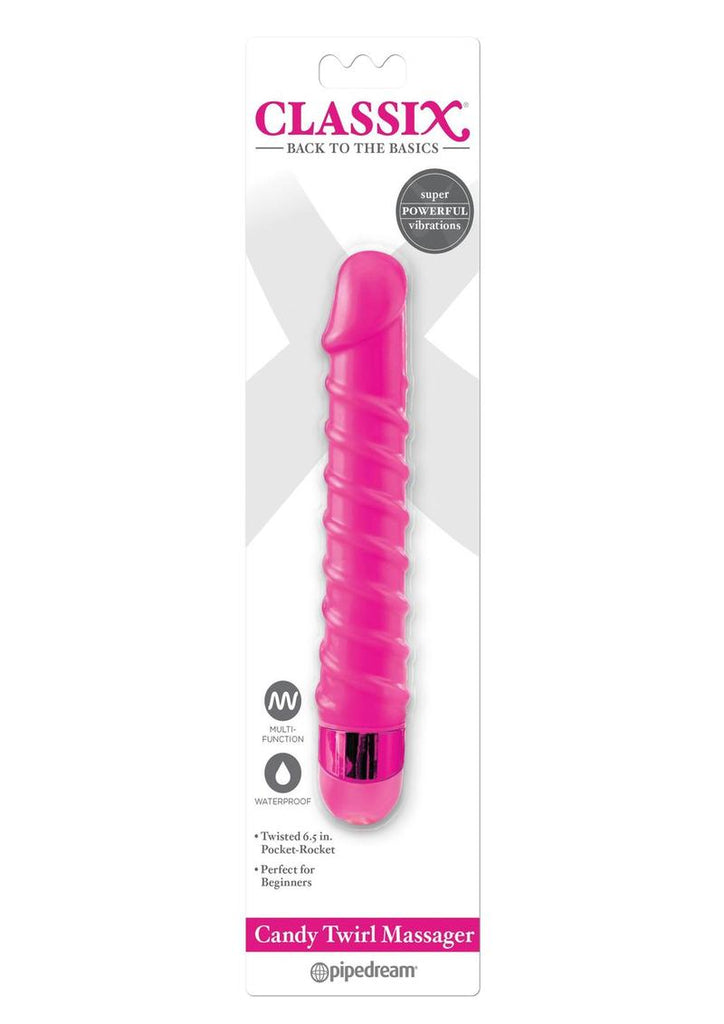 Classix Candy Twirl Massager - Pink