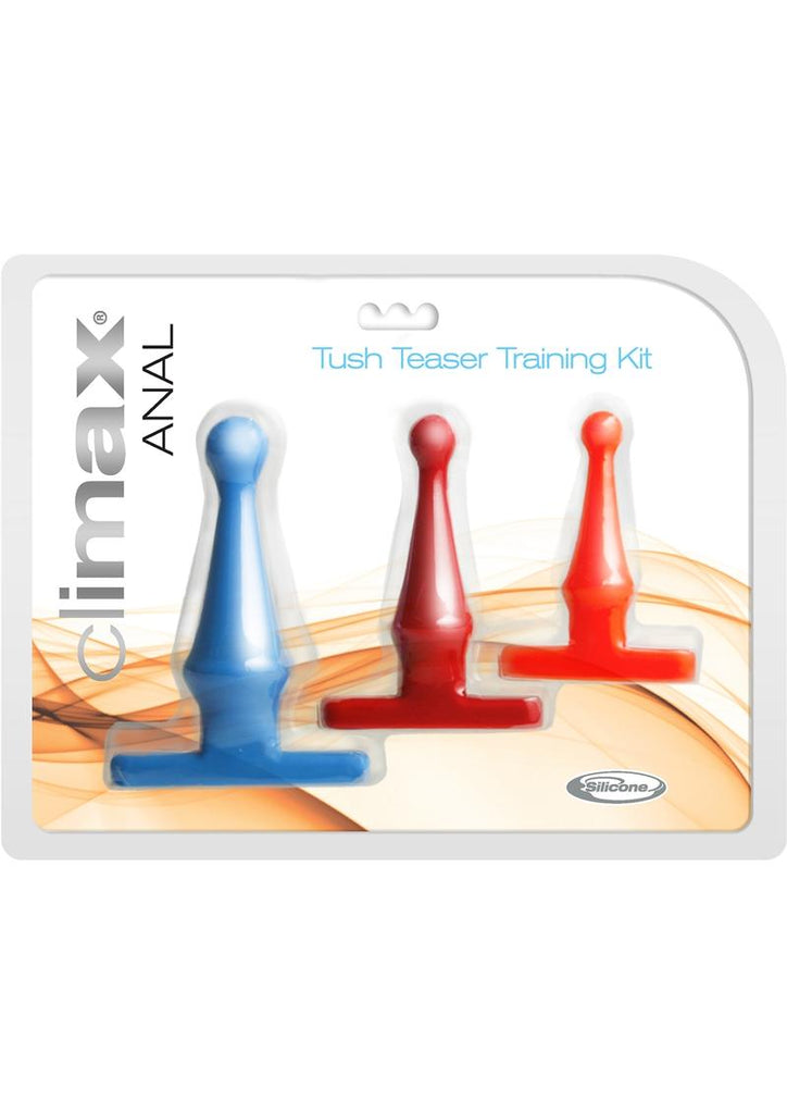 Climax Anal Tush Teaser Training Kit Silicone Anal Plugs (3 Pack) - Mutli-Colored - Assorted Colors
