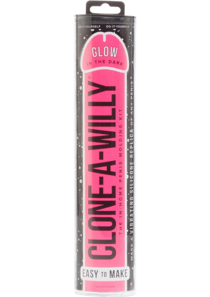 Clone-A-Willy Silicone Dildo Molding Kit with Vibrator - Glow In The Dark/Pink