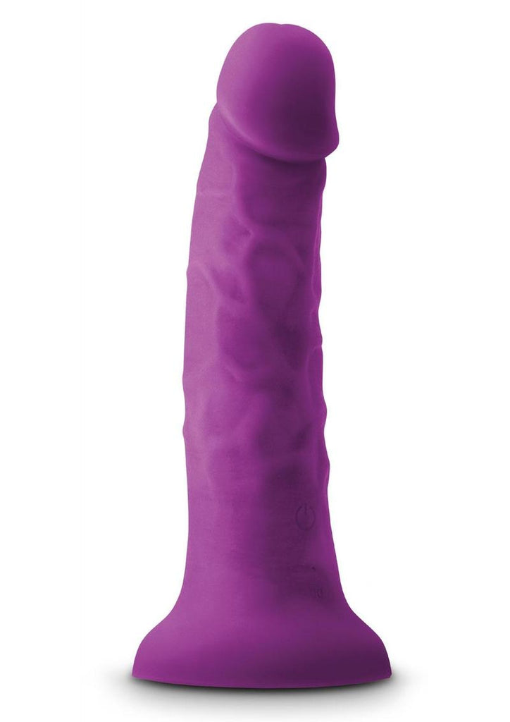 Colours Pleasures Silicone Vibrating Dildo - Purple - 7in