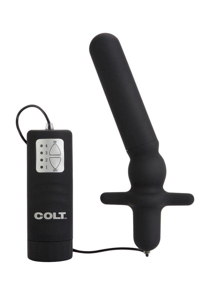 Colt Power Anal-T Vibrating Butt Plug with Remote Control - Black