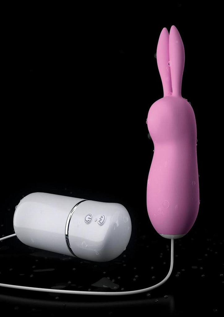 Crush Precious Wired Remote Control Silicone Rabbit Bullet Waterproof - Pink