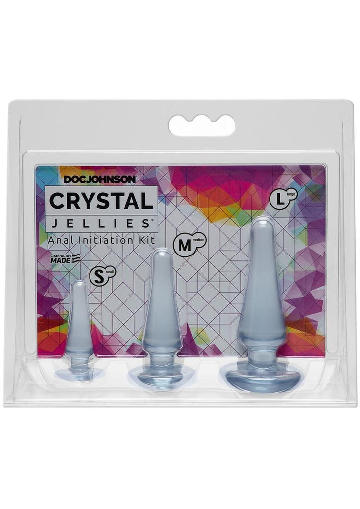 Crystal Jellies Anal Initiation - Clear - 3 Piece Kit