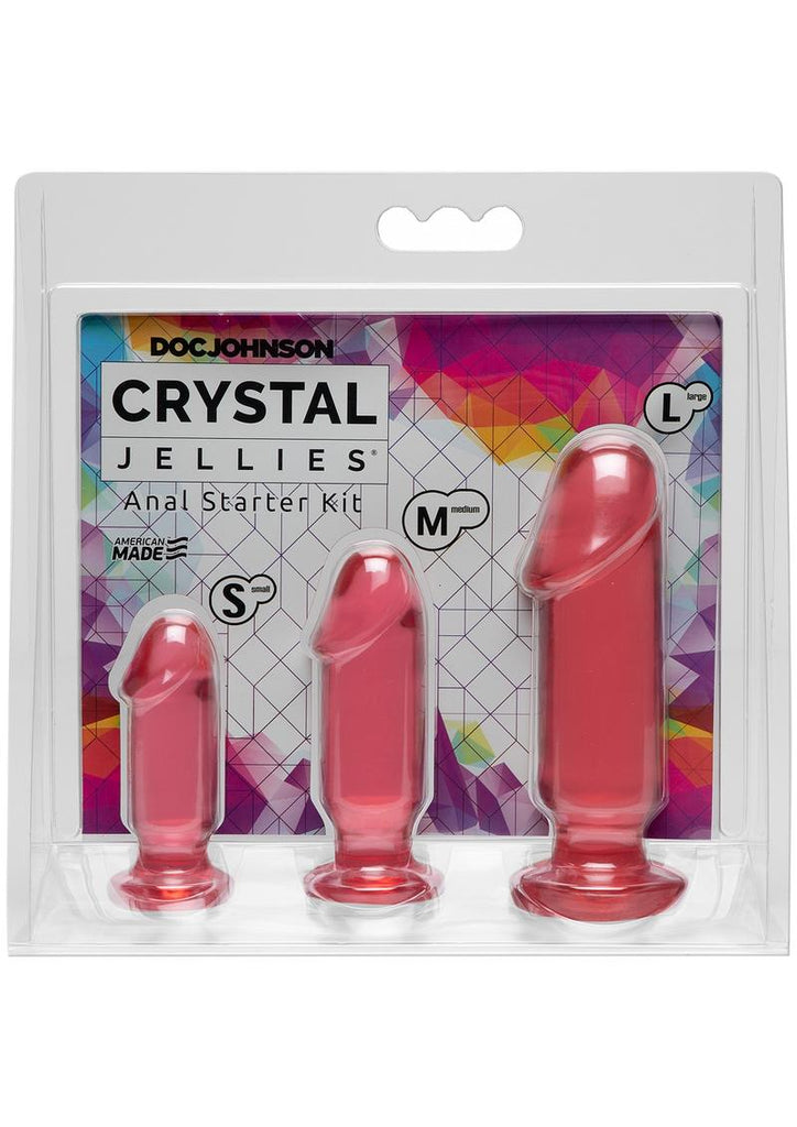 Crystal Jellies Anal Starter - Pink - 3 Piece Kit