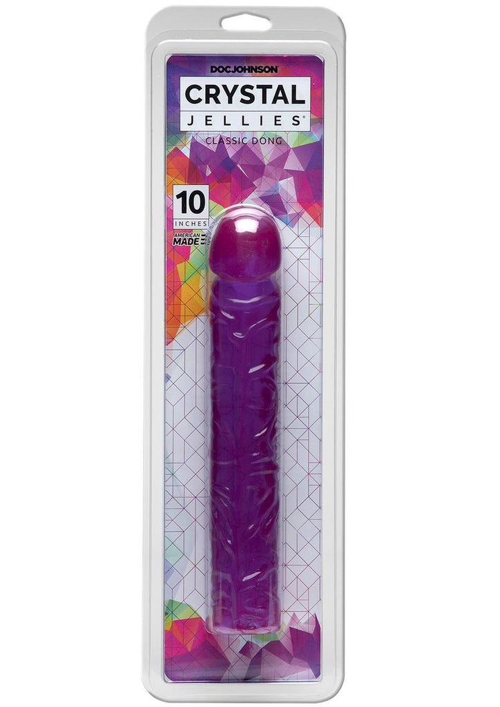 Crystal Jellies Classic Dildo - Purple - 10in
