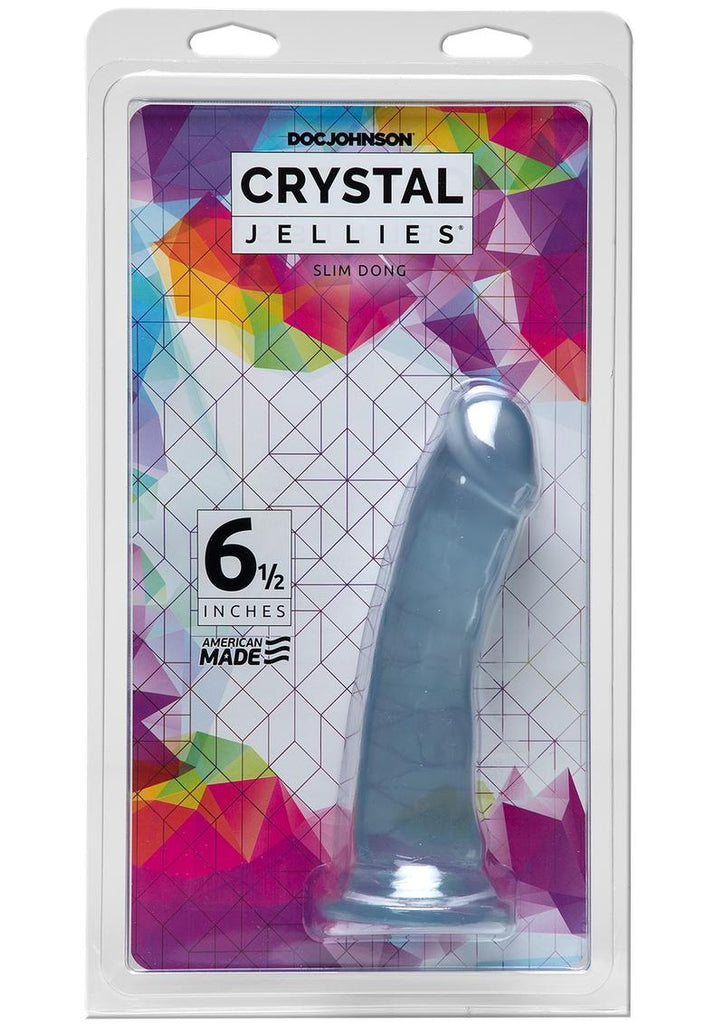 Crystal Jellies Slim Dildo - Clear - 6.5in