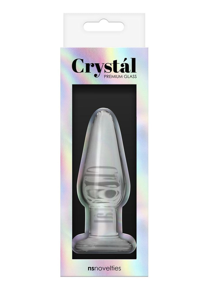 Crystal Premium Glass Butt Plug - Clear