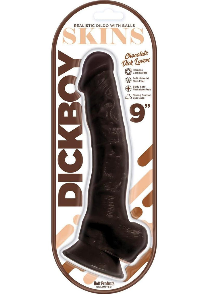 Dickboy Skins Chocolate Lovers Dildo - Chocolate - 9in