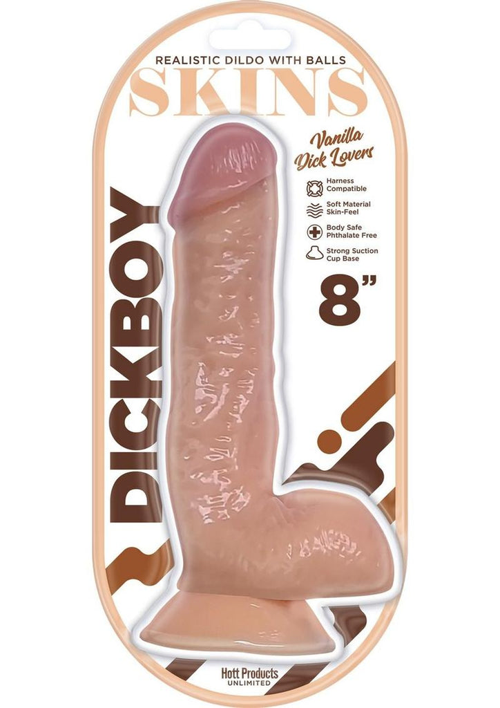 Dickboy Skins Vanilla Lovers Dildo - Vanilla - 8in