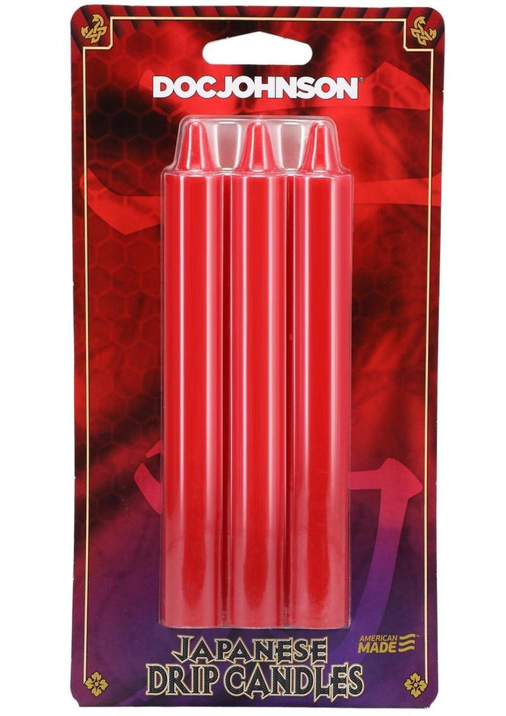 Doc Johnson Japanese Drip Candles - Red - 3 Pack