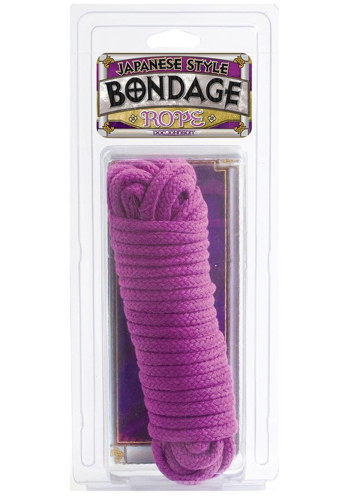 Doc Johnson Japanese Style Cotton Bondage Rope - Purple - 32 Feet
