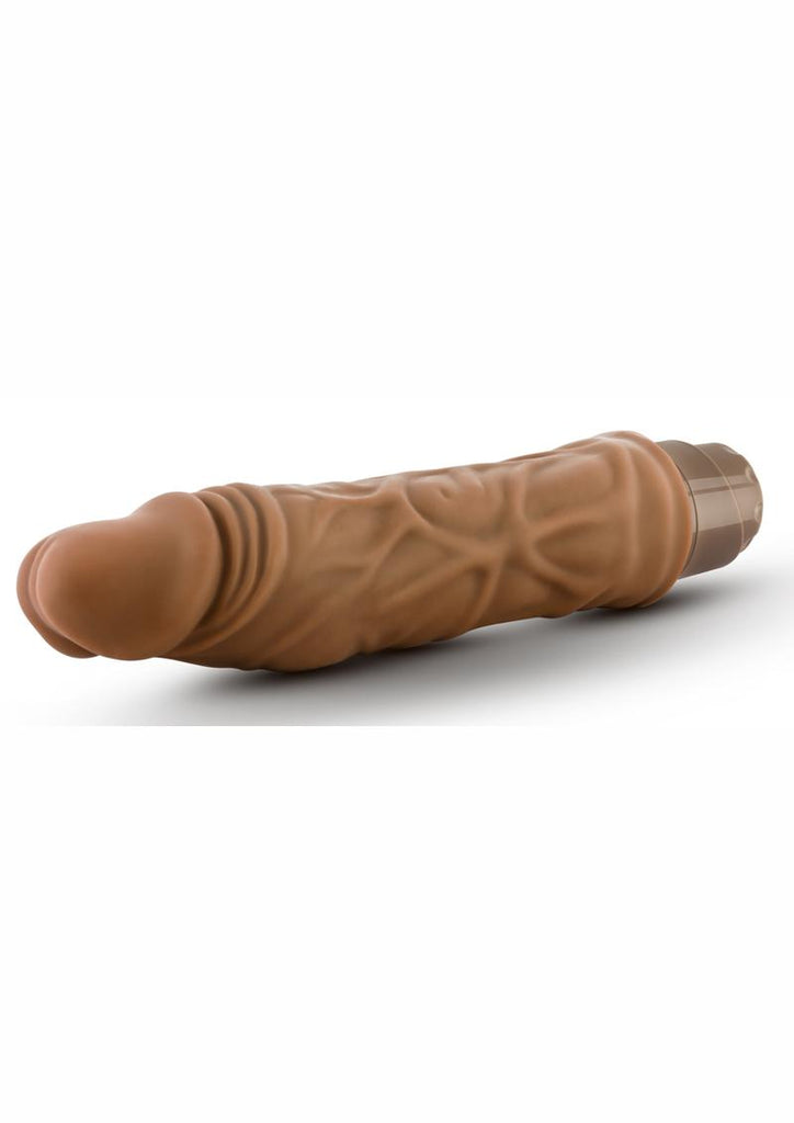 Dr. Skin Cock Vibe 10 Vibrating Dildo - Brown/Caramel - 8.5in