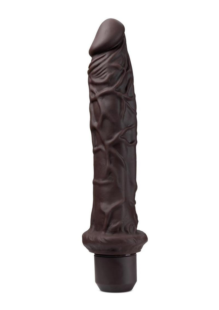 Dr. Skin Silicone Dr. Richard Vibrating Dildo - Chocolate - 9in