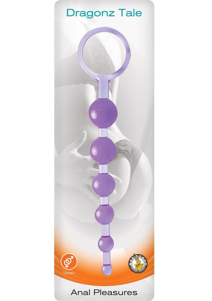 Dragonz Tale Anal Pleasures Silicone Anal Beads - Blue/Purple