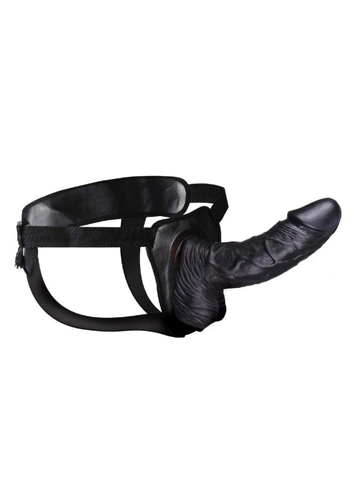 Erection Assistant Hollow Strap-On - Black - 8in
